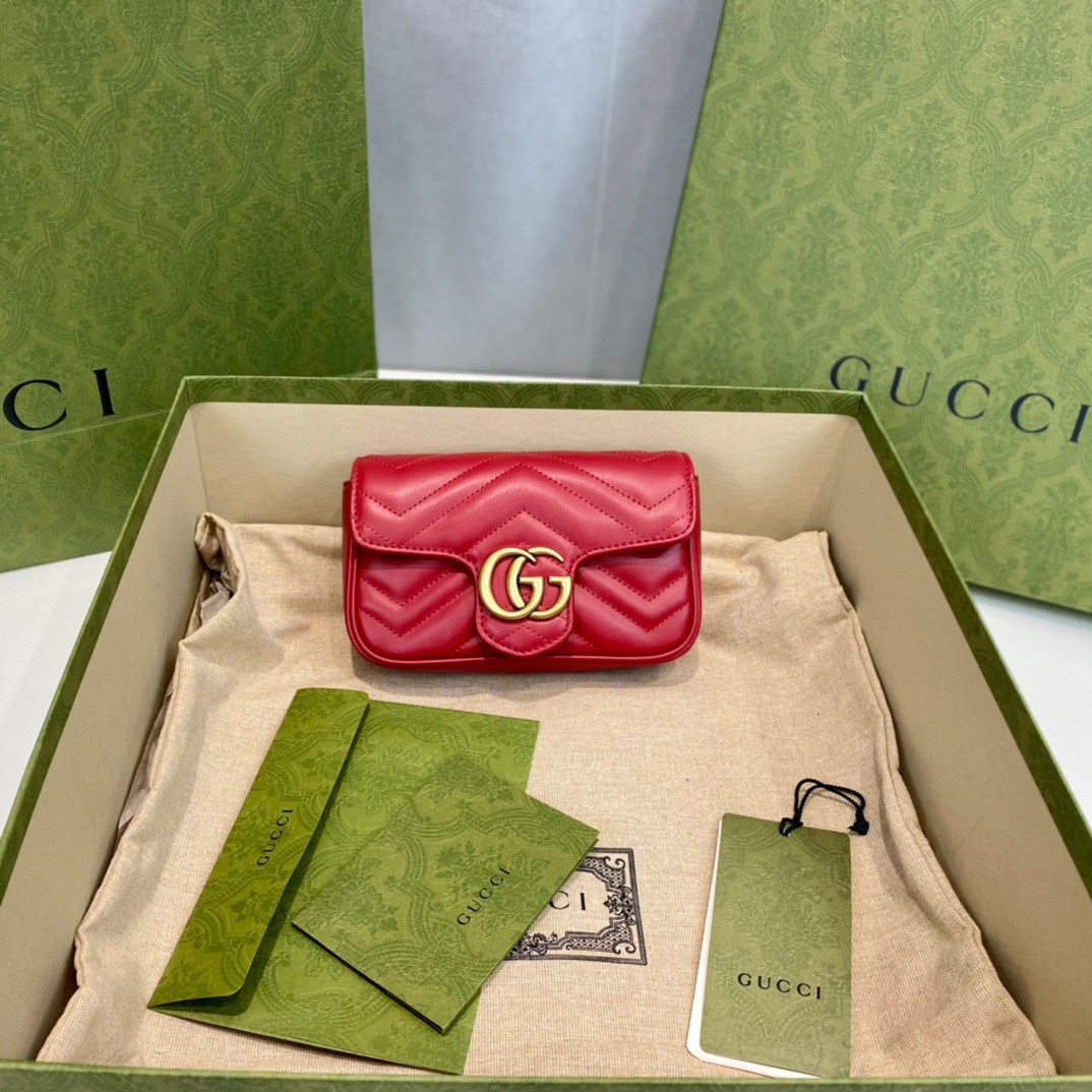 구찌 GUCCI 마틀라세 가죽 수퍼 미니 백 ( 476433 DTDCT 6433 )